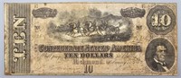 1864 Confederate $10