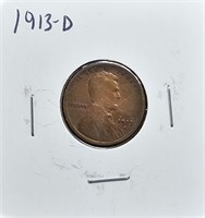 1913 D Lincoln Wheat Cent