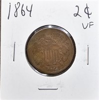 1864 VF 2 Cents