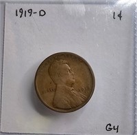 1919 D G4 Lincoln Wheat Cent