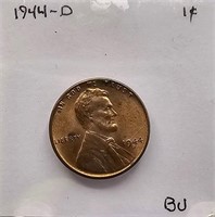 1944 D BU Lincoln Wheat Cent