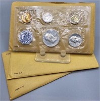 3 Pcs 1963 P US Mint - 1 Sealed