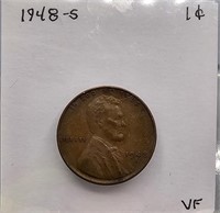 1948 S VF Lincoln Wheat Cent