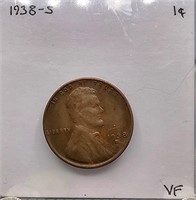 1938 S VF Lincoln Wheat Cent