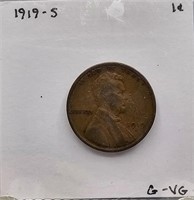 1919 S G-VG Lincoln Wheat Cent