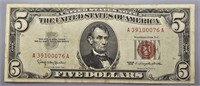 Series 1963 $5 Red Seal - Nice!