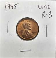 1945 UNC RB Lincoln Wheat Cent