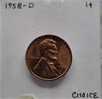 1958 D CHOICE Lincoln Wheat Cent
