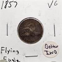 1857 VG Flying Eagle Cent
