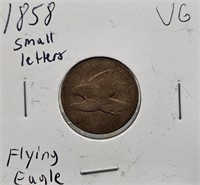 1858 VG Flying Eagle Cent - Sm Letter