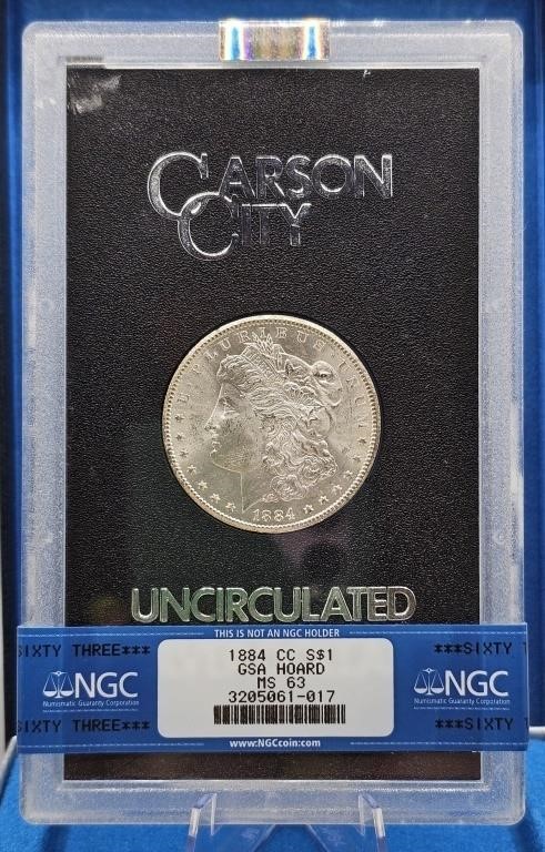 NGC MS63 1884 CC Carson City GSA Dollar