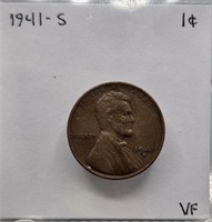 1941 S VF Lincoln Wheat Cent