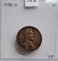 1938 D VF Lincoln Wheat Cent