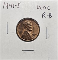 1941 S RB UNC Lincoln Wheat Cent