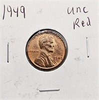 1949 Red UNC Lincoln Wheat Cent