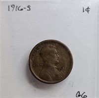 1916 S G6 Lincoln Wheat Cent