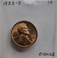 1953 S CHOICE Lincoln Wheat Cent