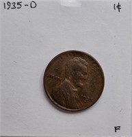 1935 D F Lincoln Wheat Cent