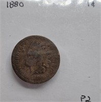 1880 P2 Indian Head Cent