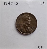 1947 S EF Lincoln Wheat Cent