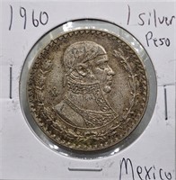 1960 Mexico Silver 1 Peso