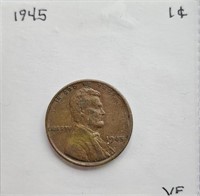 1945 VF Lincoln Wheat Cent