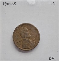 1910 S G4 Lincoln Wheat Cent