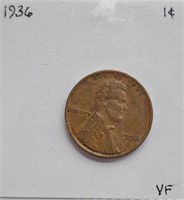 1936 VF Linolcn Wheat Cent