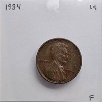 1934 F Lincoln Wheat Cent