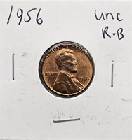 1956 RB UNC Lincoln Wheat Cent