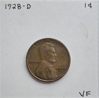 1928 D VF Lincoln Wheat Cent