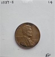 1937 S EF Lincoln Wheat Cent