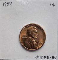 1954 CHOICE BU Lincoln Wheat Cent