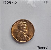 1954 D CHOICE Lincoln Wheat Cent