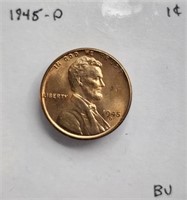 1945 D BU Lincoln Wheat Cent