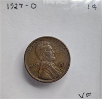 1927 D VF Lincoln Wheat Cent