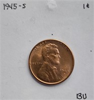 1945 S BU Lincoln Wheat Cent