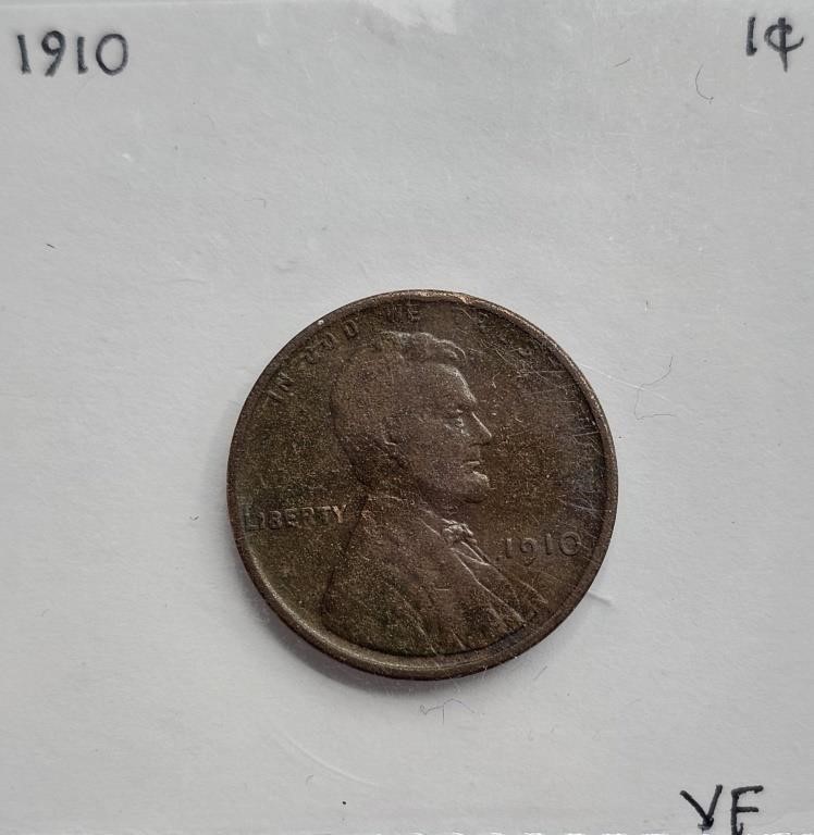 1910 VF Lincoln Wheat Cent