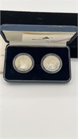 1987 France 100 Francs Silver Proof & Unc Set