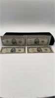 Lot of 4 $5 Silver Certificates