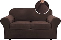 REAL VELVET PLUSH 3PC STRETCH SOFA COVER