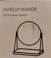 7in Double Sided Make-Up Mirror w/Base