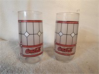 2 Matching Coca-Cola Glasses