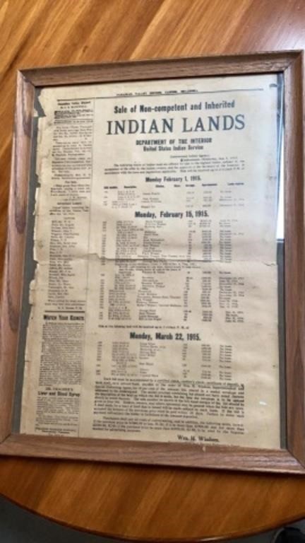 Framed Newspaper Clipping February 1915