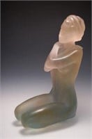 Daum Pate de Verre "Eurydice" Nude Sculpture.