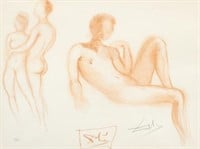 Couple nus (Nude Couple), Salvador Dali Lithograph