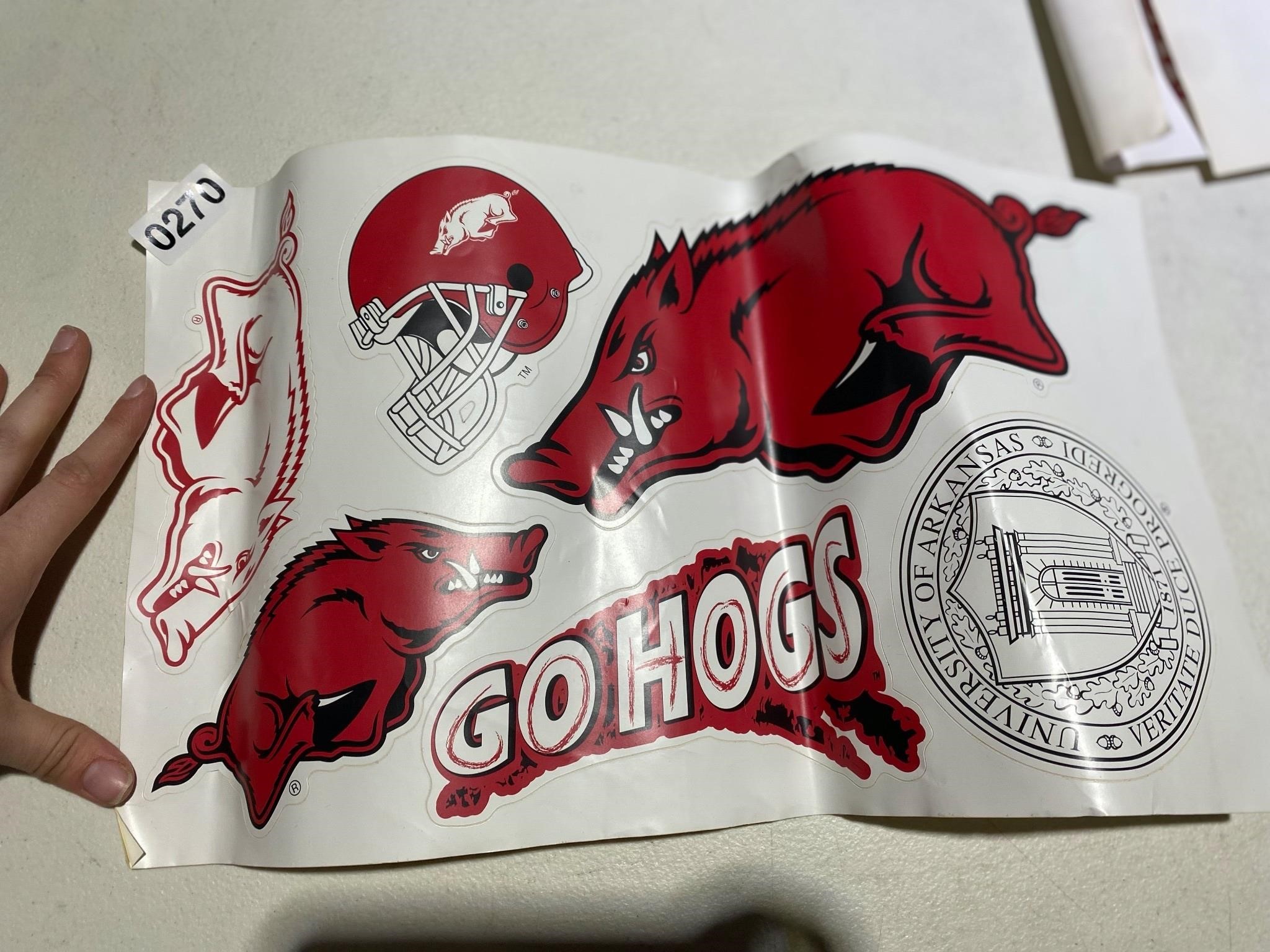 Hogs Football Stickers