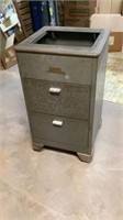 Metal 2-Drawer Cabinet/Chest on Rollers