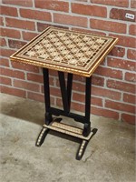 15" Square Mother of Pearl Inlay Side Table