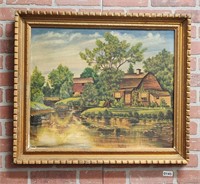 Antique? Farm House Painting (See disc)